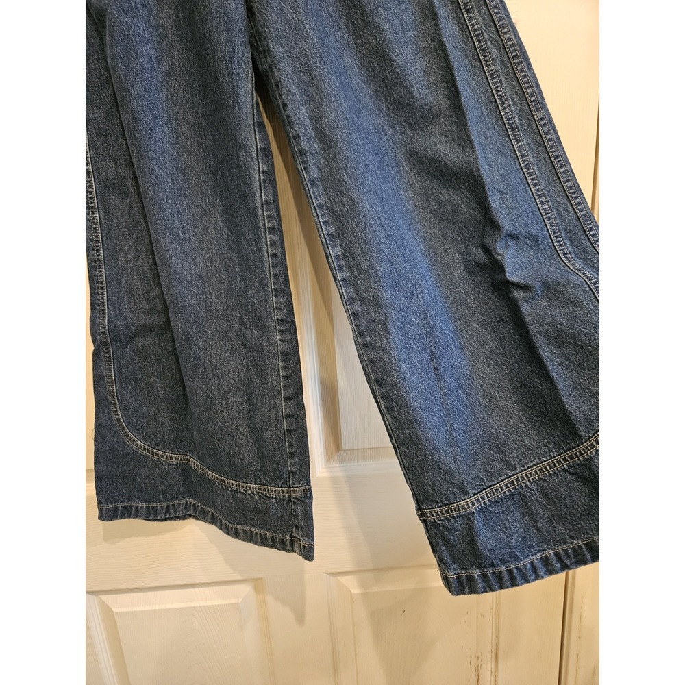 Vtg Junior's Kik Girl Skater Y2K Super Wide Leg Jeans Bonsai Mission (D3) - Picture 2 of 15